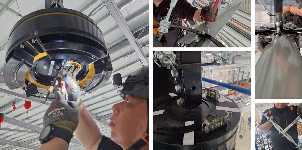 kalefans工業吊扇專業維修工程師施工安裝