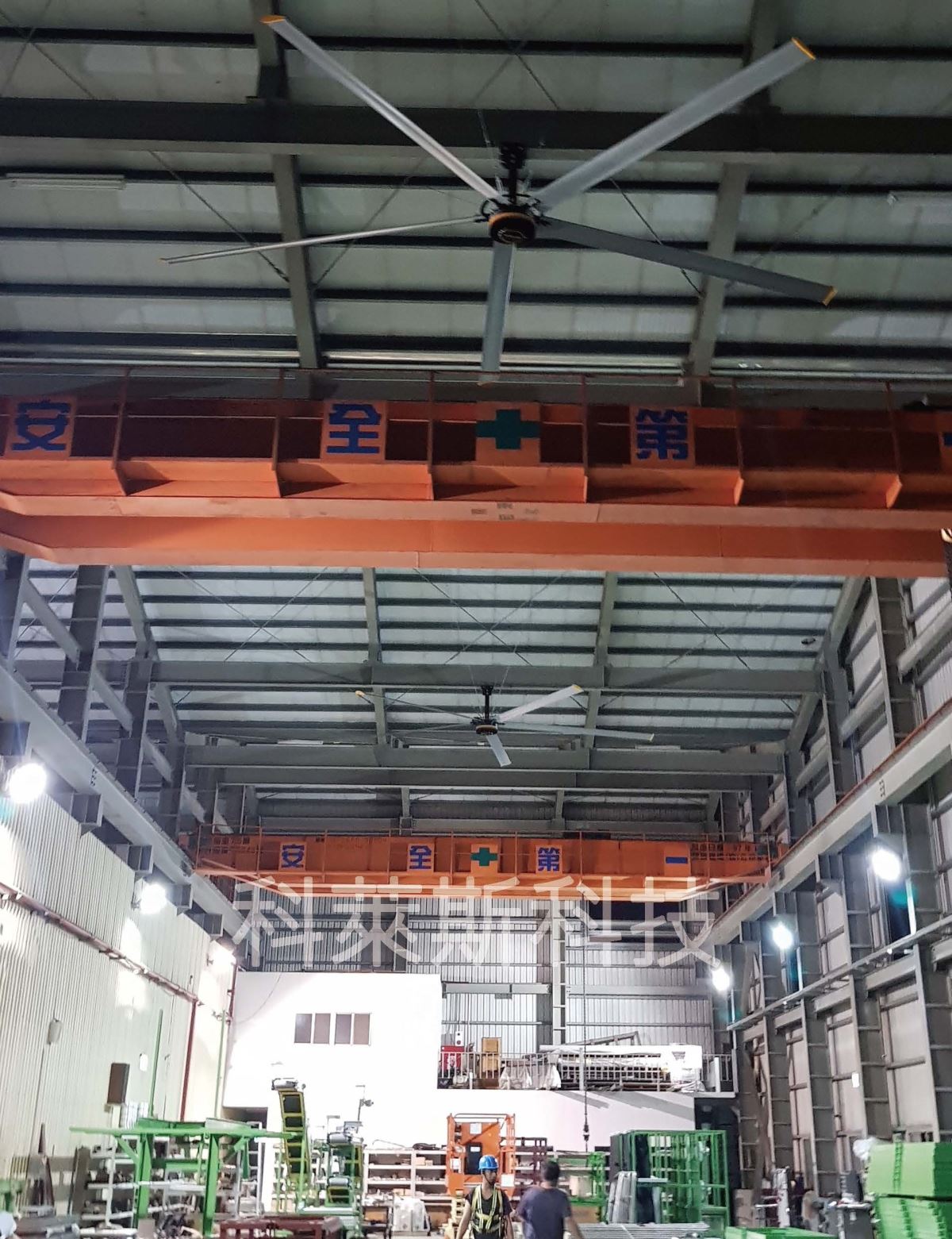 工業直升機工業吊扇-風悅III,金屬加工機械製造風扇安裝案例