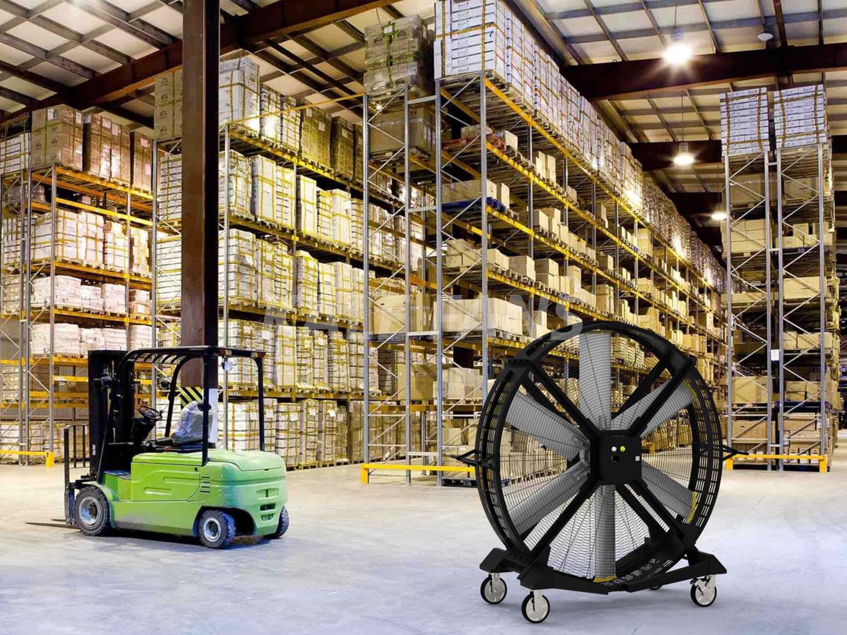 4輪移動式2米工業節能大風扇-物流倉儲廠 風扇案例